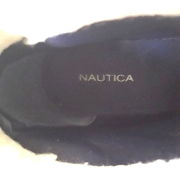 NAUTICA BLUE SUEDE WEDGE LACE-UP ANKLE BOOT SZ 7.5 - Picture 8 of 8